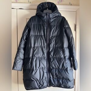 🍒LULULEMON sz 10 CLOUDSCAPE JACKET PARKA 600-Fill Down BLACK Brave ~ LONG!!